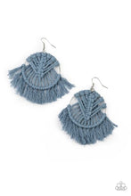 Load image into Gallery viewer, All About MACRAME Blue Earrings
