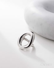Load image into Gallery viewer, Whirl  - Size 10 -  Rhodium
