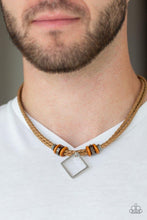 Load image into Gallery viewer, Pier Square Brown Urban Necklace
