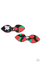 Load image into Gallery viewer, Strawberry Fields Black Hair Clip
